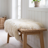 IJslandse Schapenvacht | Langharig | Natuurlijke Kleuren | 100-110 cm Natuurlijk cremewit