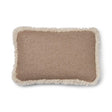 Kortharig Schapenvacht Kussen | KW rand | 52x52 cm | 34x52 cm Beige/Parel