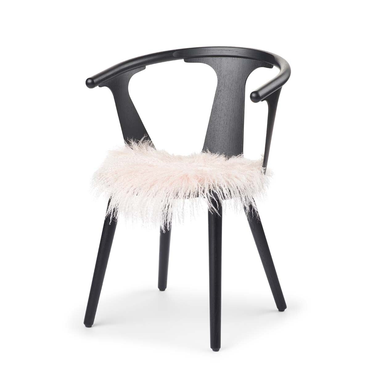 Curly Schapenvacht Stoel Cover | Ø38 cm Snoep Roze