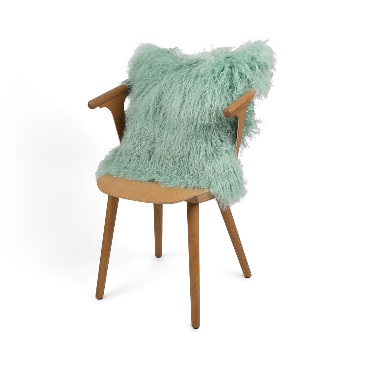 Lamsvachtkussen | Tibet | 50x50 cm Mint Groen