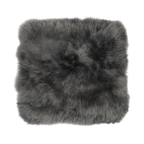 Stoel Kussenhoes | Langharig | Nieuw-Zeeland | 40x40 cm Staal Grijs