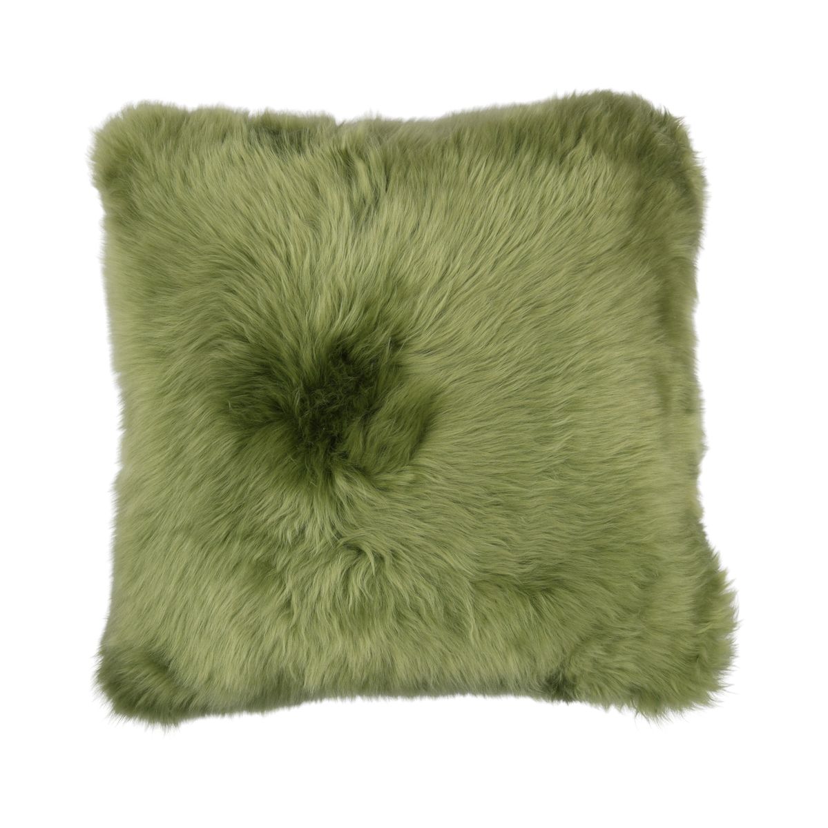 Schapenvacht Kussen | Langharig | Nieuw- Zeeland | 50x50 cm Groen 