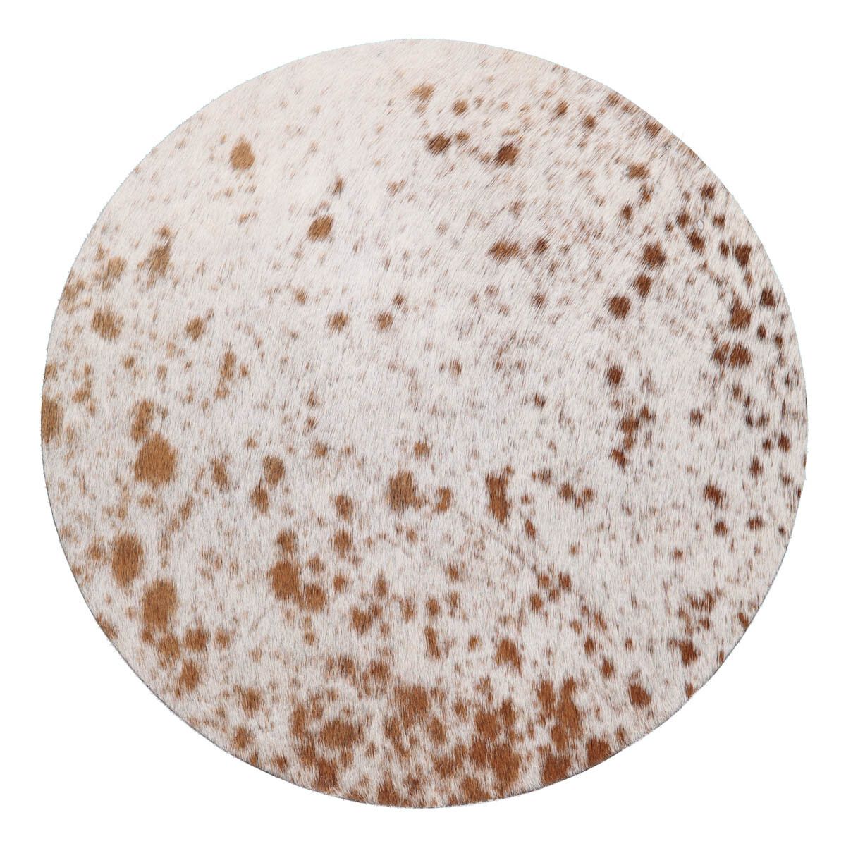 Koeienhuid Stoel Cover | Ø37 cm Zout/Peper/Bruin/Wit