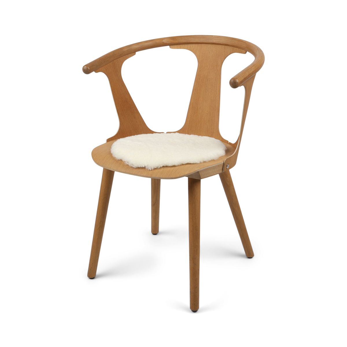 Schapenvacht Stoel Cover | Kortharig | Ø34 cm Wit