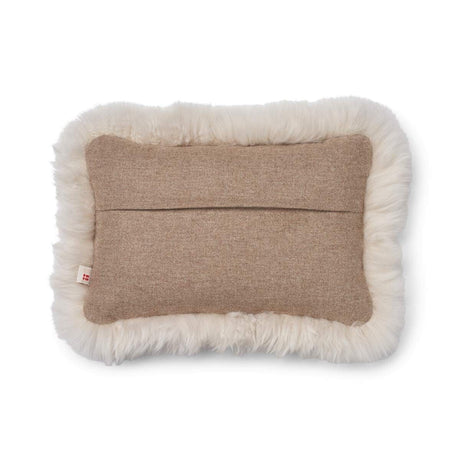 Wollen Kussen | LW rand | 52x52 cm | 34x52 cm Beige/Linnen