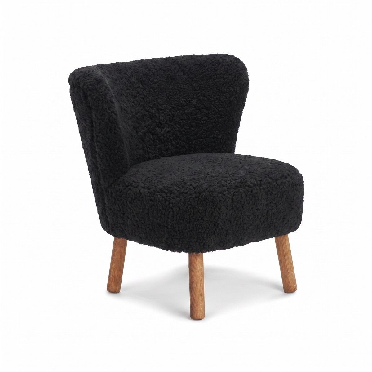 Emily Loungestoel | Kortharige Schapenvacht Zwart