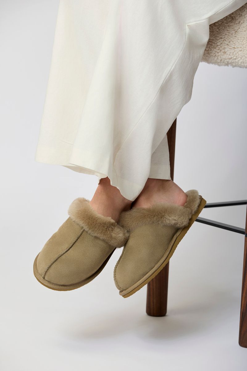 Pantoffel Taupe