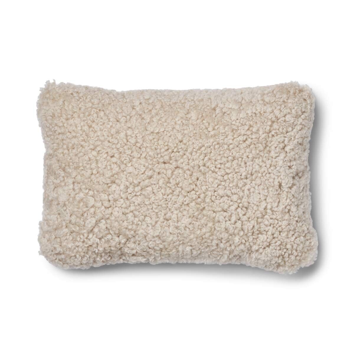 Eenzijdig Schapenvacht Kussen | KW | 52x52 cm | 34x52 cm Zand-Beige/Parel