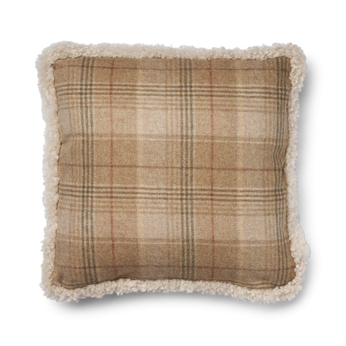 Schapenwol Kussen | Dubbelzijdig | KW rand | 52x52 cm | 34x52 cm