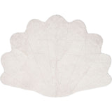 Kortharige Curly Schapenvacht Schelp Design Kleed | 210x150 cm Ivoor