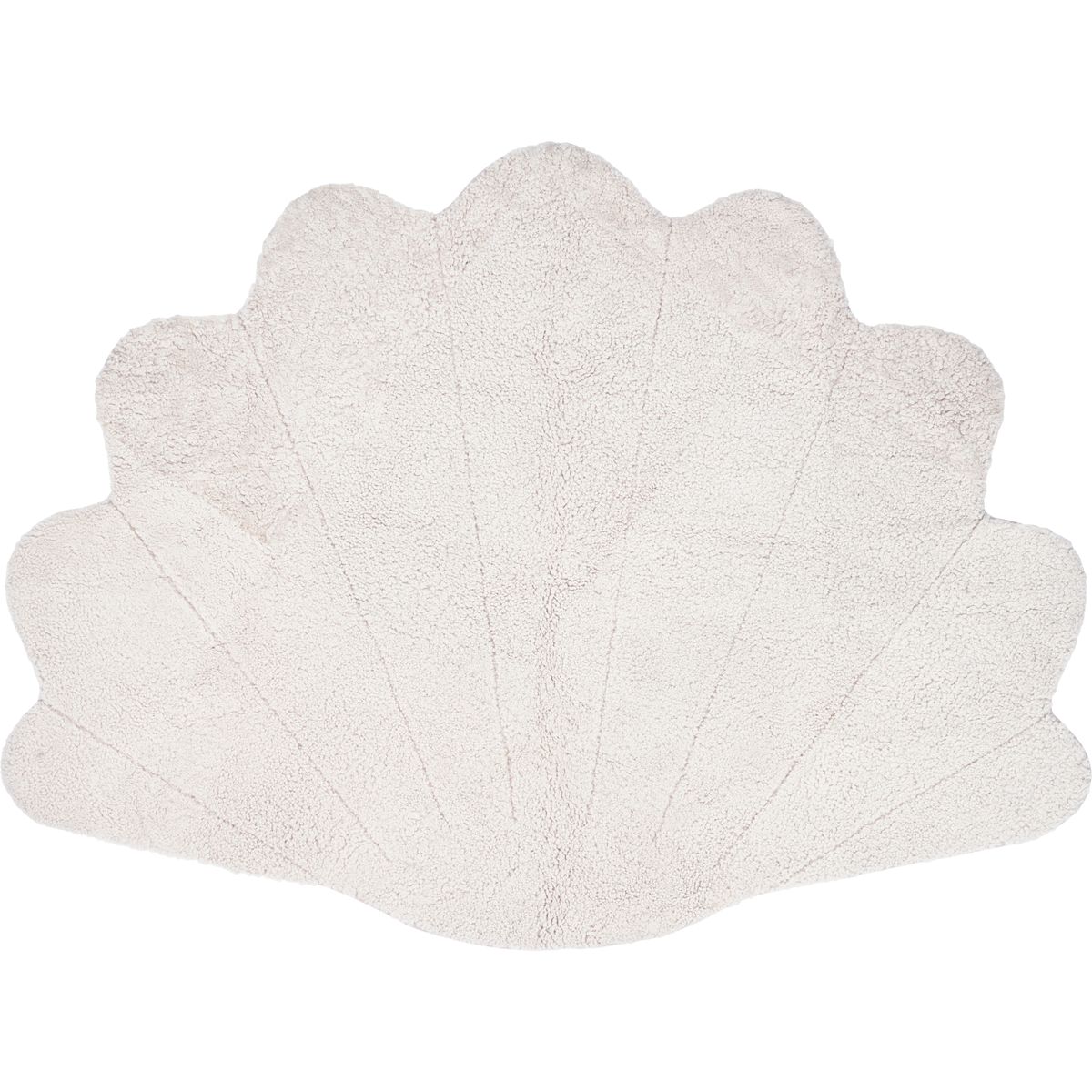 Kortharige Curly Schapenvacht Schelp Design Kleed | 210x150 cm Ivoor