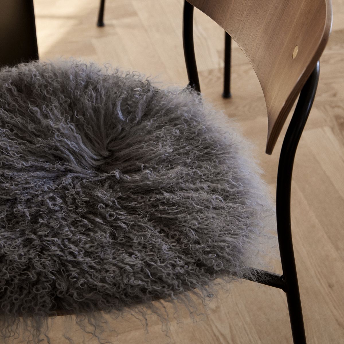 Curly Schapenvacht Stoel Cover | Ø38 cm Arctic Sunrise