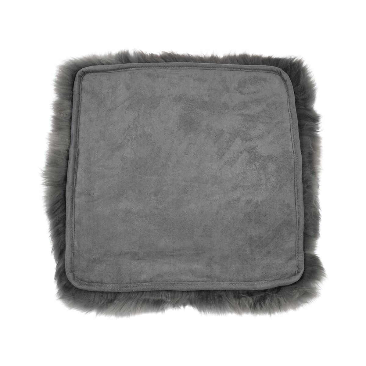 Stoel Cover | Met Backing | Langharig | Nieuw- Zeeland | 40x40m cm Staal Grijs