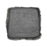 Stoel Cover | Met Backing | Langharig | Nieuw- Zeeland | 40x40m cm Staal Grijs