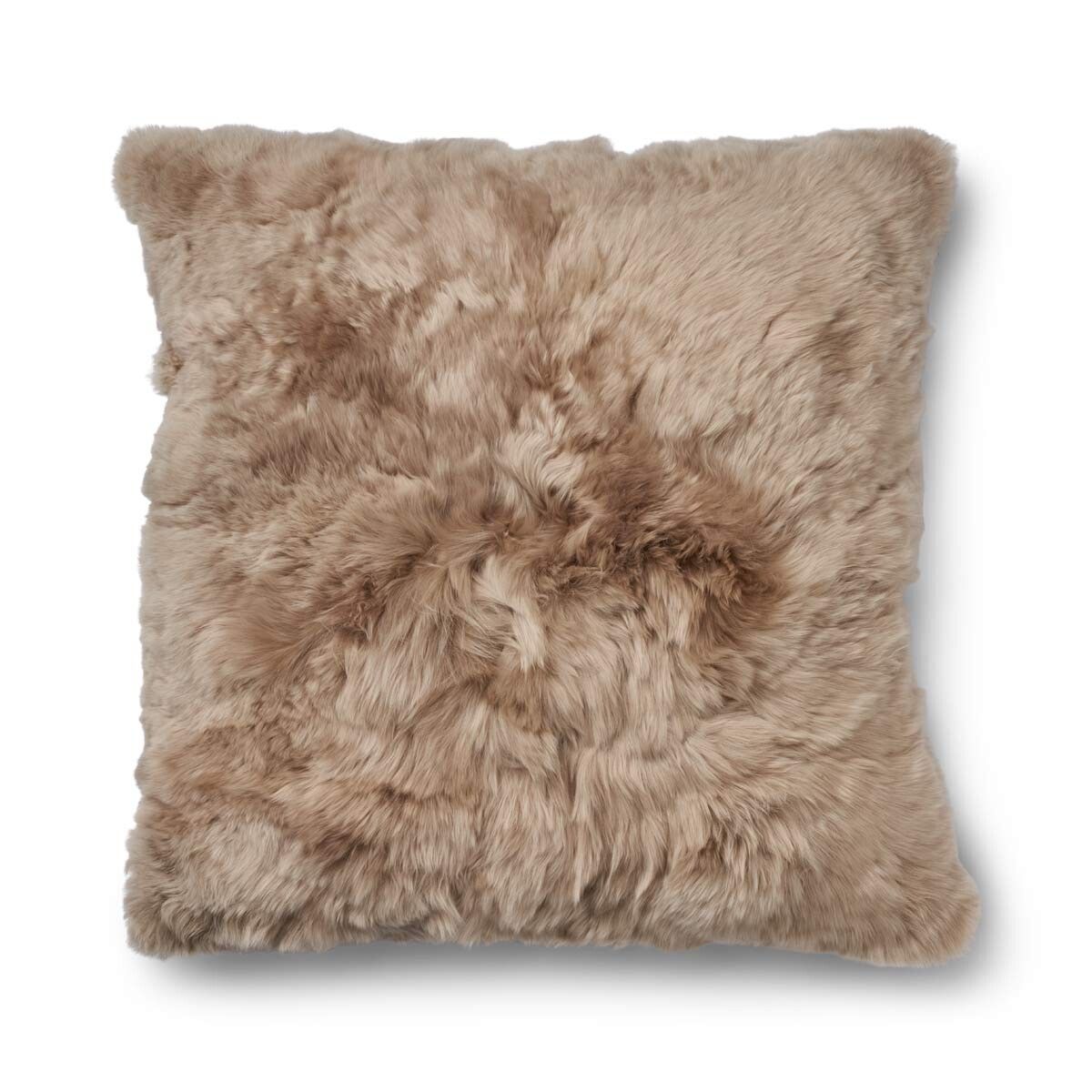 Alpaca Kussen | Lange Wol Taupe
