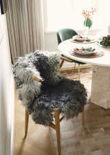 Gotlandse Schapenvacht | Curly Kortharig | 90 - 100 cm Natuurlijk Grijs