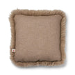 Langharig Schapenvacht Kussen | 52x52 cm Beige/Taupe