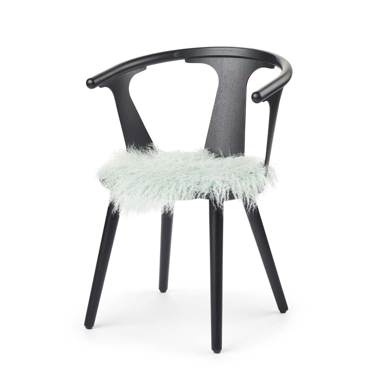 Curly Schapenvacht Stoel Cover | Ø38 cm Mint Groen