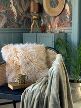 Lamsvacht Kussen | Tibet | 45x45 cm Warm zand