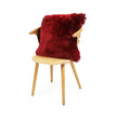Schapenvacht Kussen | Langharig | Nieuw- Zeeland | 50x50 cm Burgundy