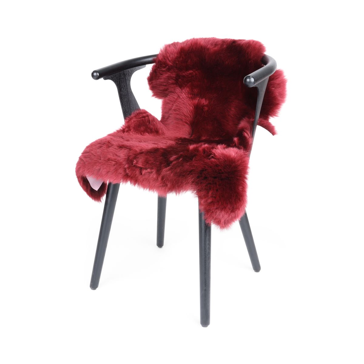 Premium | Nieuw- Zeelandse schapenvacht | Langharig | 90 cm Burgundy