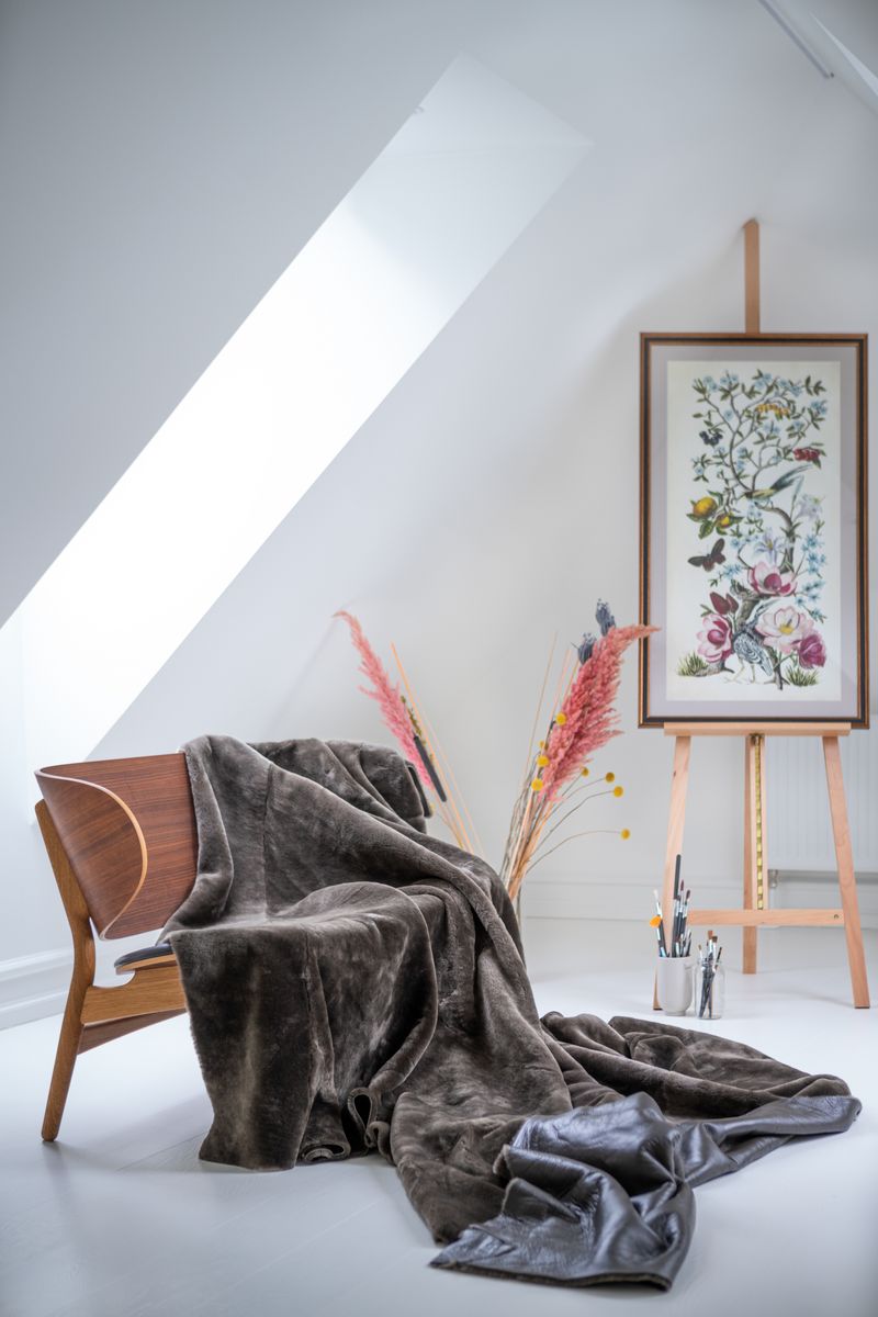 Plaid van Kortharige Schapenvacht | Tweezijdig | 140x200cm Zwart