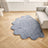 Kortharige Curly Schapenvacht Schelp Design Kleed | 210x150 cm Licht Grijs