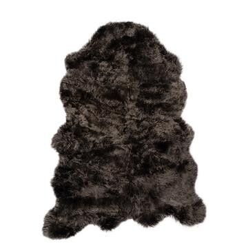 Nieuw- Zeelandse Schapenvacht | Langharig | Kleed 104x150 cm Walnoot bruin