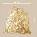 Koeienhuid Vloerkleed | Goud | 3,95 m² Goud