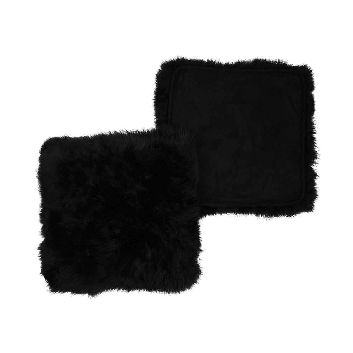 Stoel Cover | Met Backing | Langharig | Nieuw- Zeeland | 40x40m cm Zwart