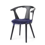 Curly Schapenvacht Stoel Cover | Ø38 cm Marineblauw