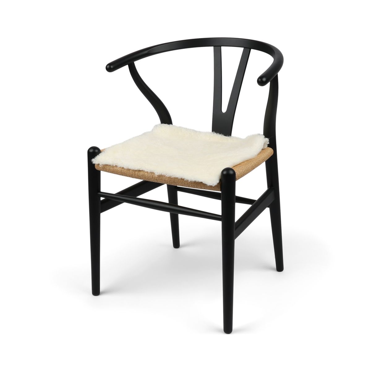 Schapenvacht Stoel Cover | Kortharig | 40x40 cm Wit