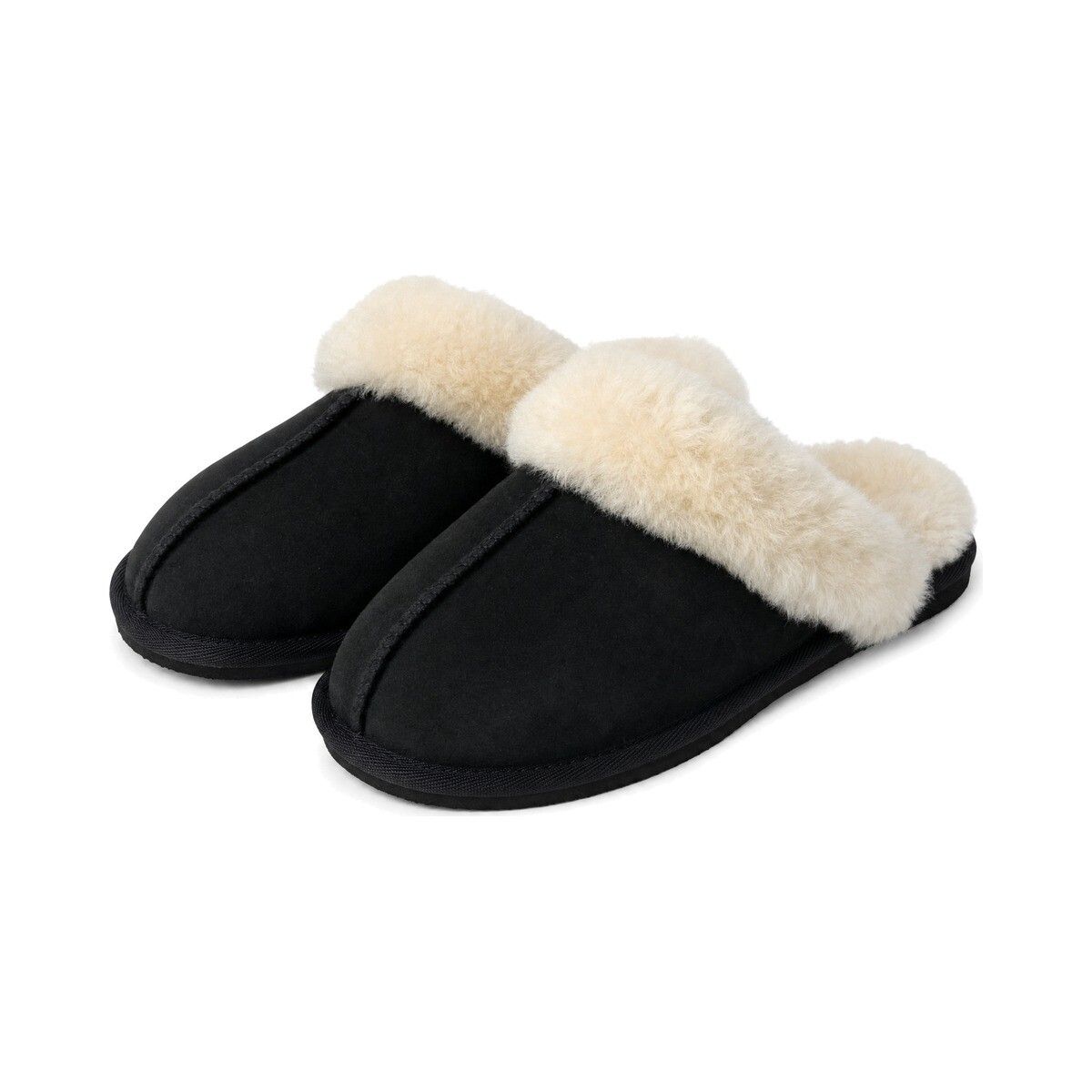 Nordic Curly Pantoffel Zwart
