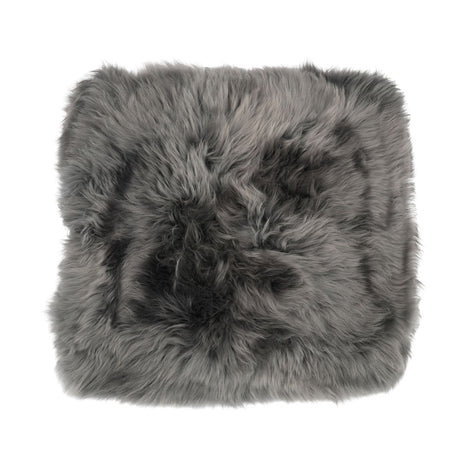 Stoel Cover | Met Backing | Langharig | Nieuw- Zeeland | 40x40m cm Staal Grijs