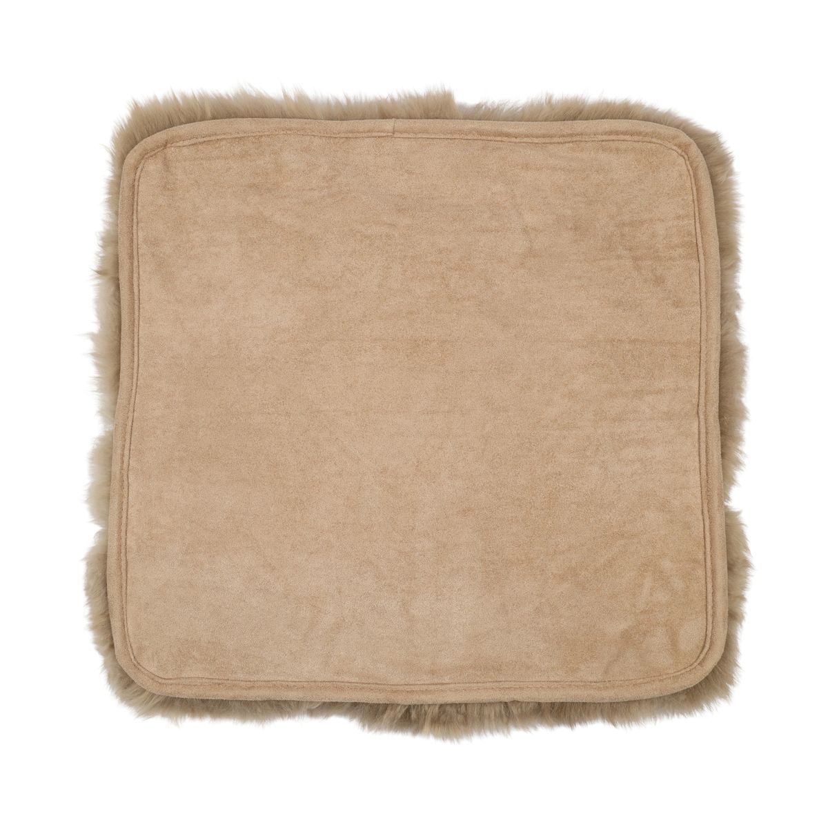 Stoel Cover | Met Backing | Langharig | Nieuw- Zeeland | 40x40m cm Taupe