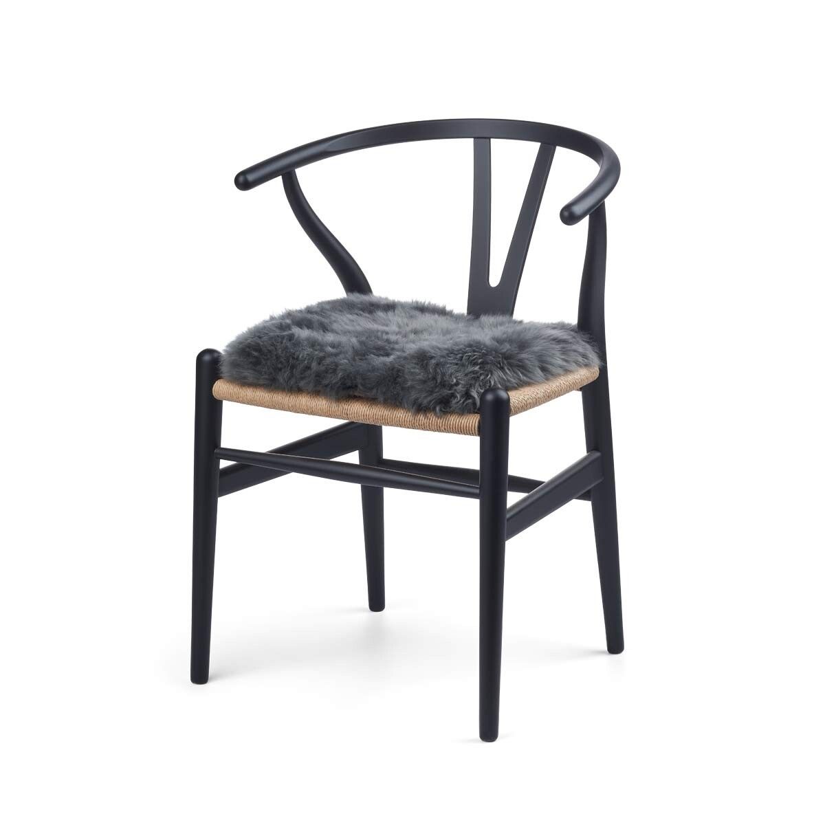 Langharige Schapenvacht Cover Zero Waste Staal Grijs