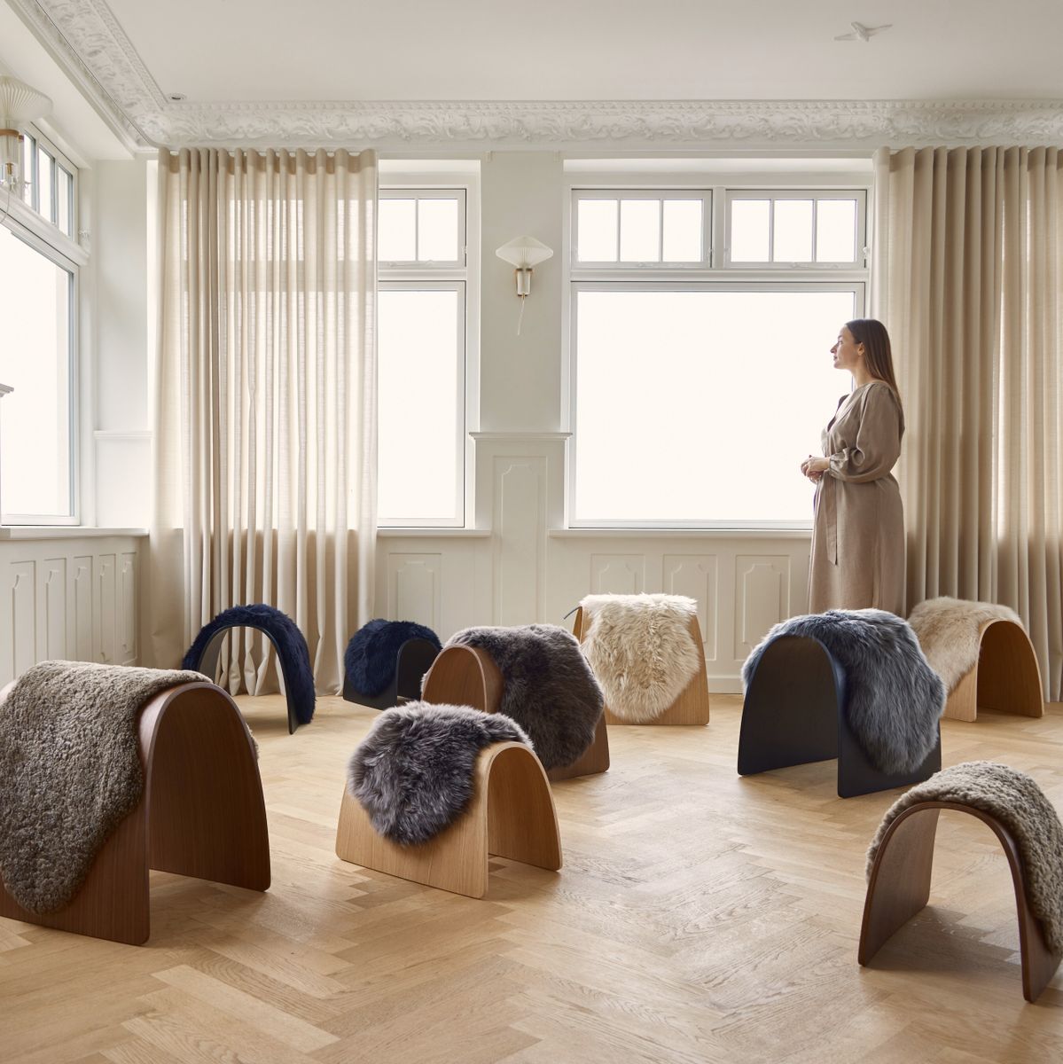 Schapen Kruk Cover | Lange Wol Zwart