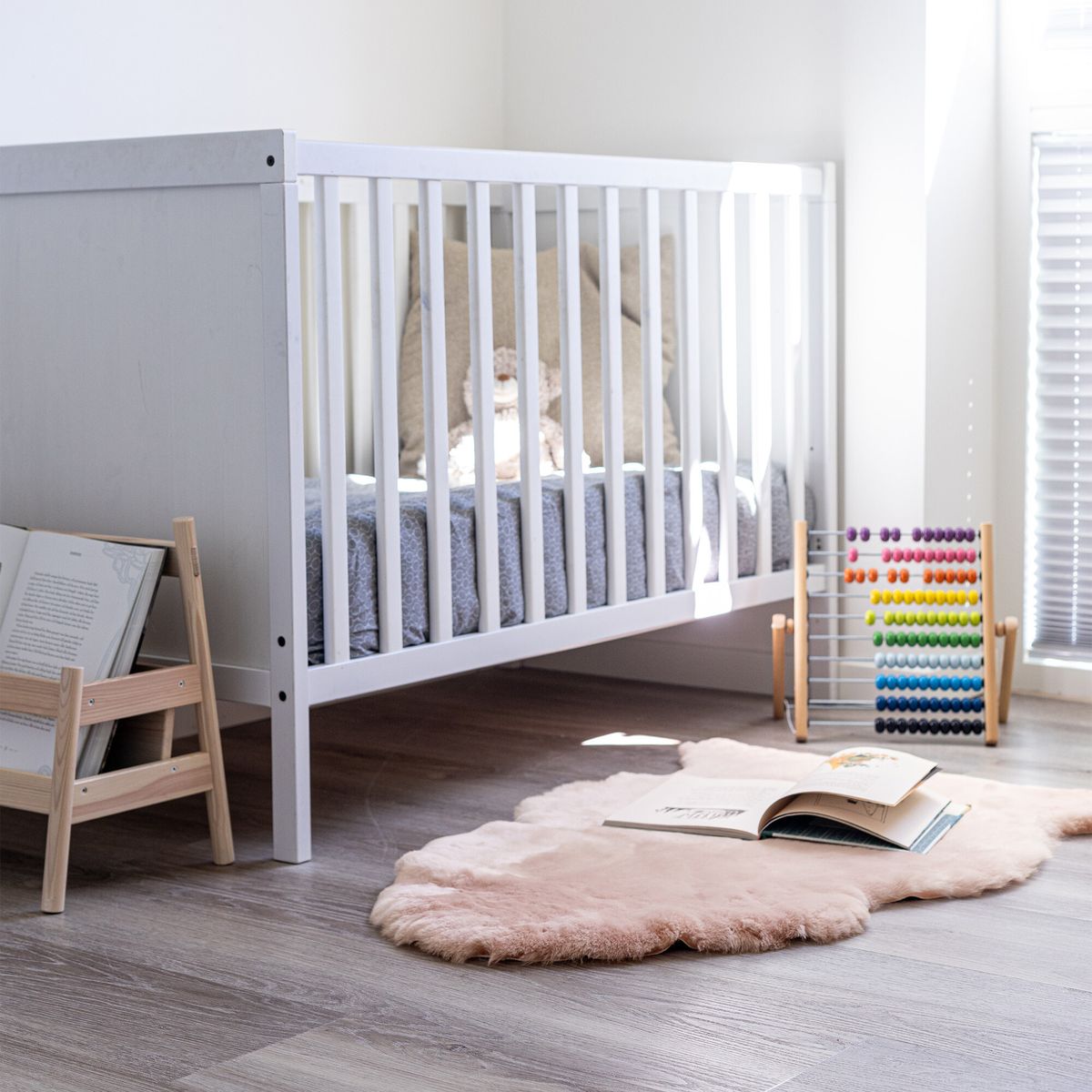Baby Schapenvacht | Kortharig | Nieuw-Zeeland | 95 cm Lichtroze