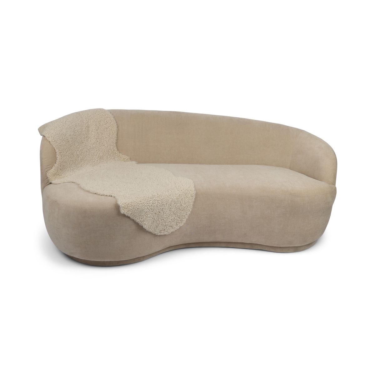 Dubbele Schapenvacht | Kortharig | Nieuw- Zeeland | 160x60 cm Maanlicht