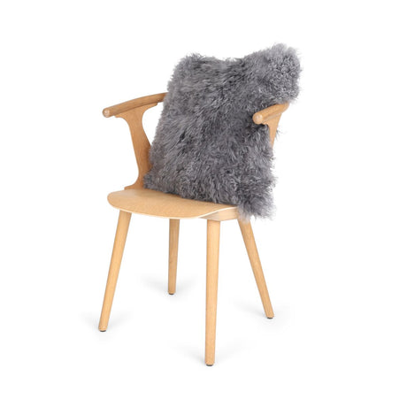 Lamsvachtkussen | Tibet | 50x50 cm Staal Grijs