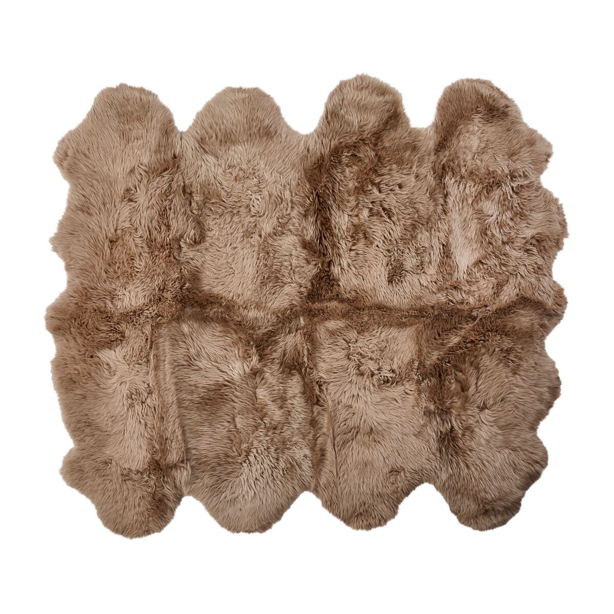 Premium | Nieuw- Zeelandse schapenvacht | Langharig | Kleed 180x214 cm Taupe