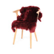 Merino Schapenvacht | Nieuw- Zeeland | Langharig | 100 cm Burgundy