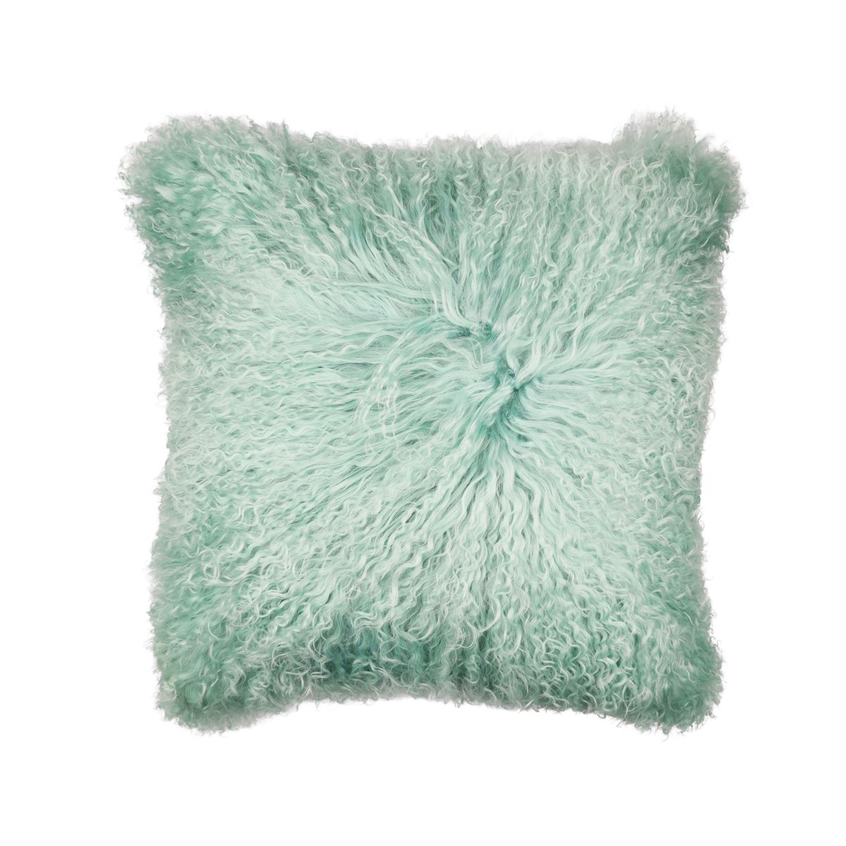 Lamsvachtkussen | Tibet | 50x50 cm Mint Groen