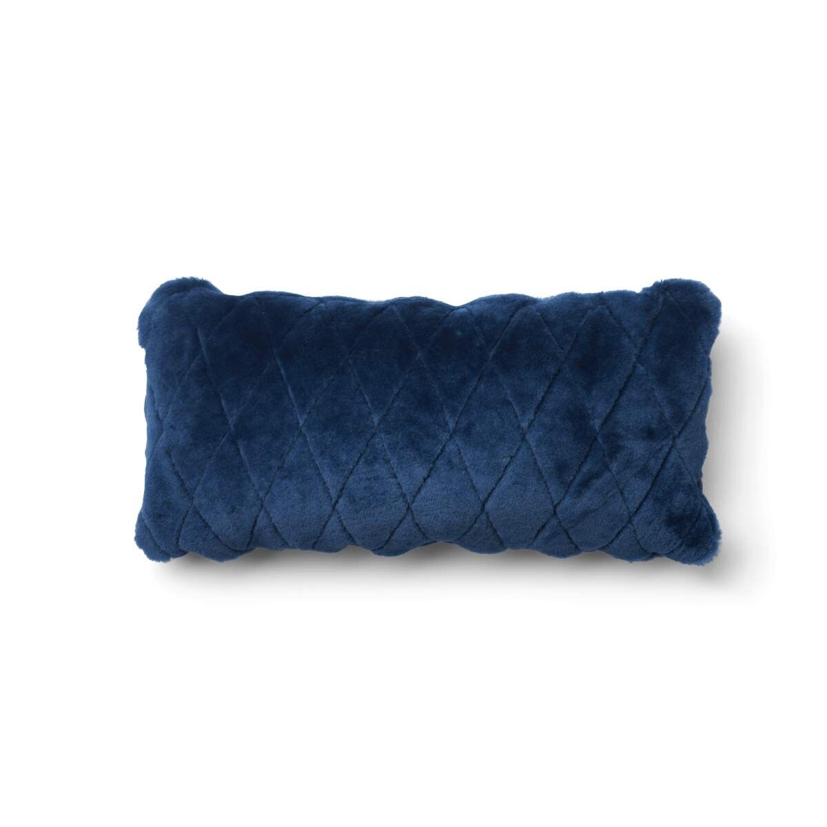 Mocassin Kussen | Dubbelzijdig | 28x56 cm Marineblauw