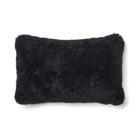 Kortharig Schapenvacht Kussen | Tweezijdig | 52x52 cm | 34x52 cm Houtskool/Zwart