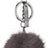 Pompon Sleutelhanger Donkergrijs