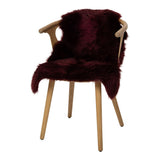 Merino Schapenvacht | Nieuw- Zeeland | Langharig | 100 cm Burgundy