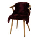 Merino Schapenvacht | Nieuw- Zeeland | Langharig | 100 cm Burgundy