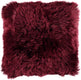 Langharig Schapenvacht Kussen | 35x35 cm Burgundy