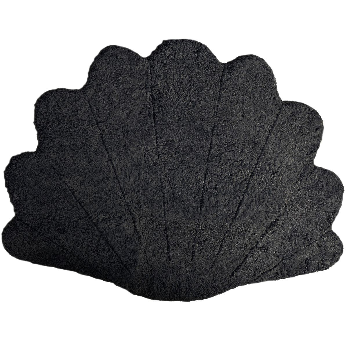 Kortharige Curly Schapenvacht Schelp Design Kleed | 210x150 cm Zwart